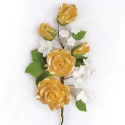 Culpitt Suikerbloem Boeket Rozen Goud 14,5cm