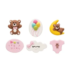 Outlet Decora Suikertie Baby Roze 4cm 6st.