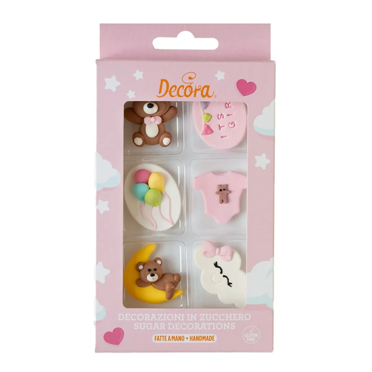 Outlet Decora Suikertie Baby Roze 4cm 6st.