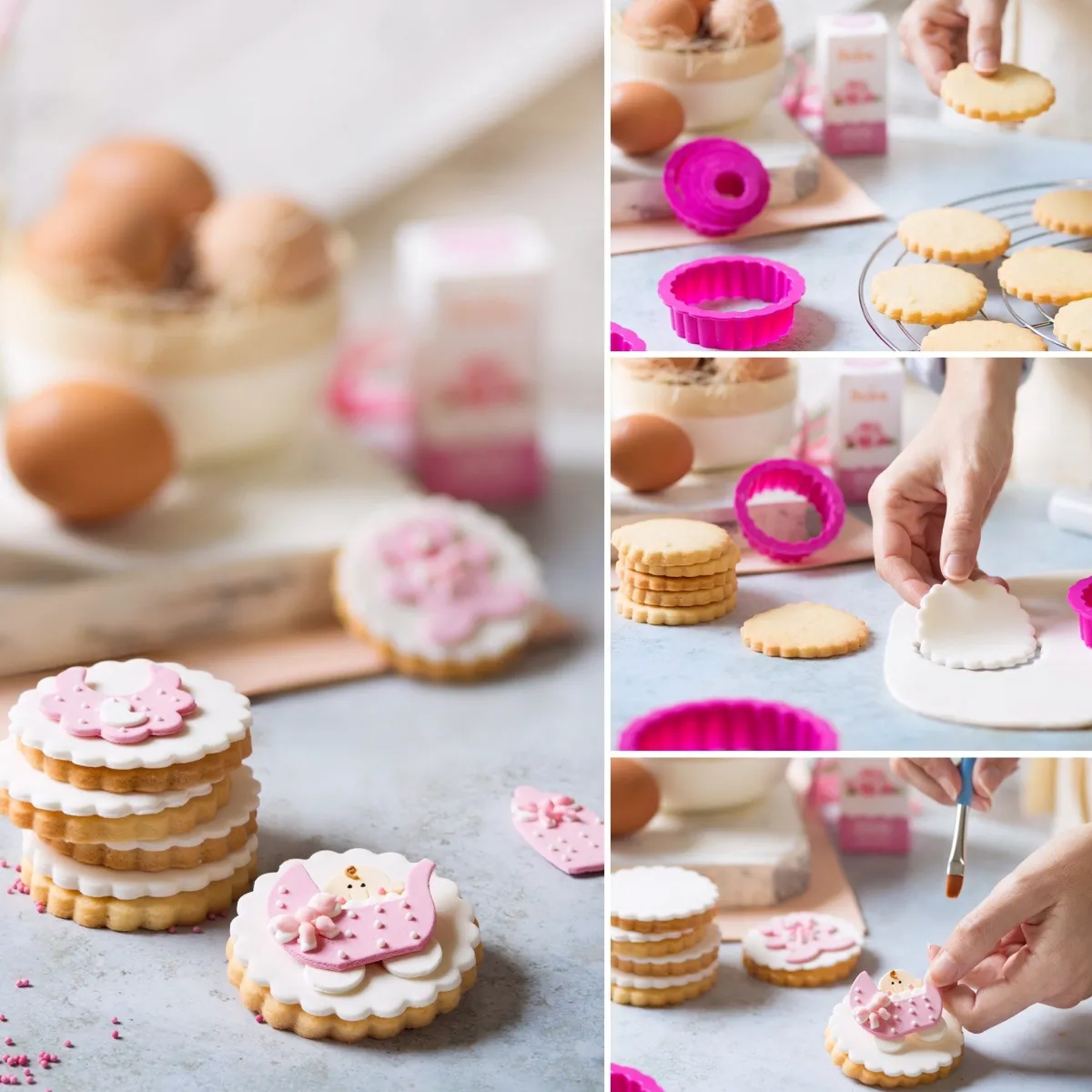 Outlet Decora Suikertie Baby Roze 4cm 6st.