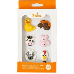 Clearance Decora Suikertie Boerderijdieren 4cm 6st.
