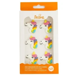 Decora Suikertie Unicorns 3cm 6st.**