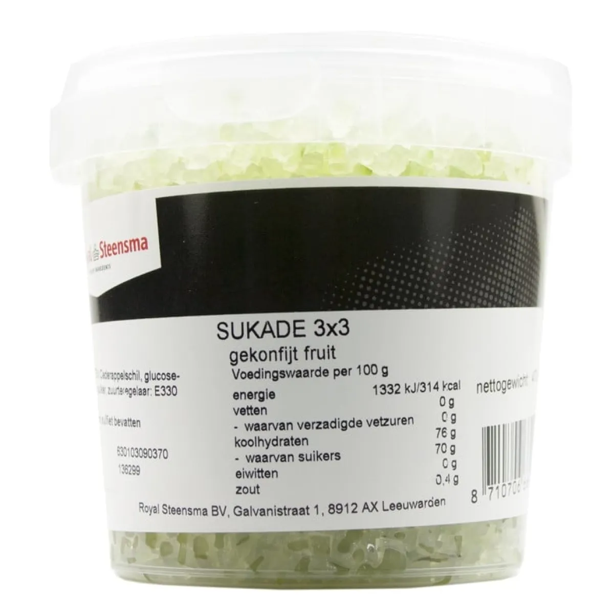 Discount Royal Steensma Sukade Gekonfijte Cedervrucht 3x3mm 475gr.