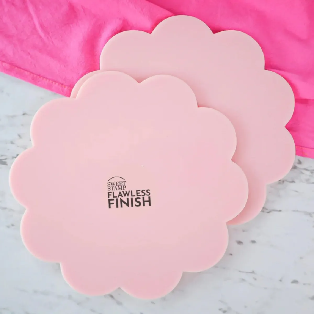 Online Sweet Stamp Flawless Botercreme Plaat Scallop Ø15cm Set/2