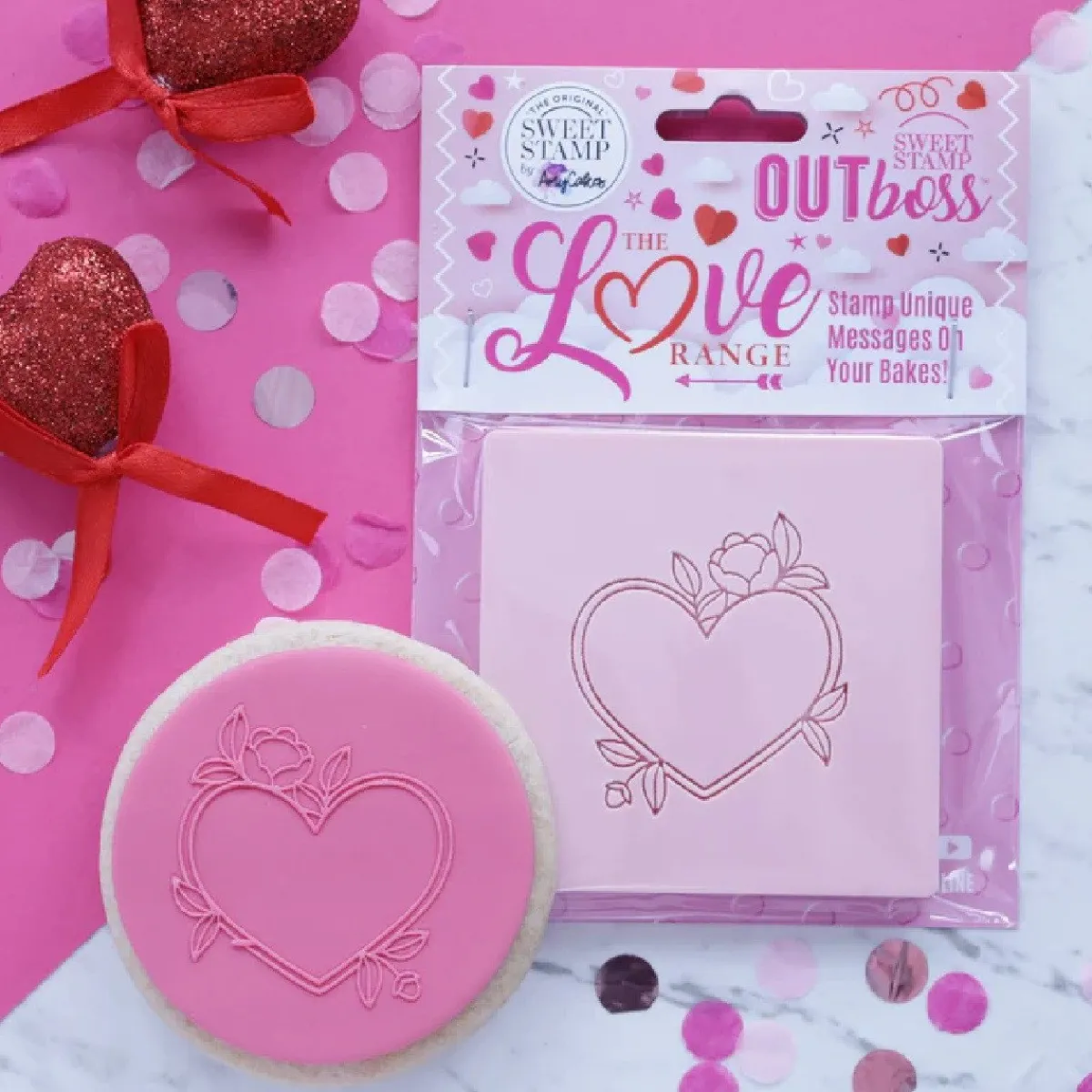 Outlet Sweet Stamp Outboss Heart Floral Frame