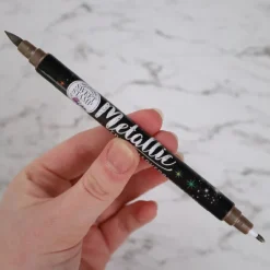 Online Sweet Stamp Stift Eetbare Inkt Dubbelzijdig Metallic Bruin