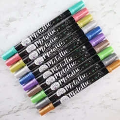 Online Sweet Stamp Stift Eetbare Inkt Dubbelzijdig Metallic Bruin