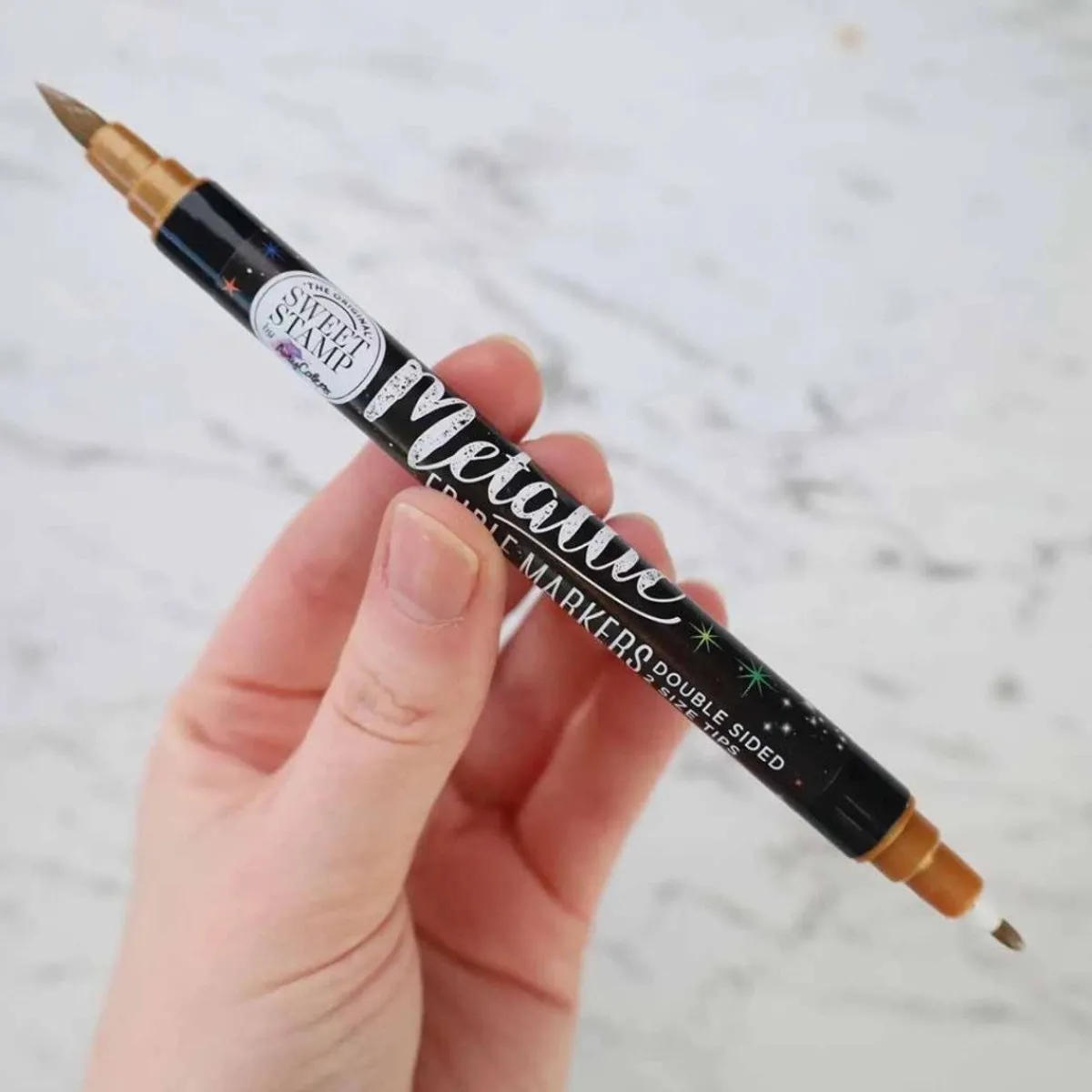 Best Sweet Stamp Stift Eetbare Inkt Dubbelzijdig Metallic Koper