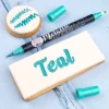 Clearance Sweet Stamp Stift Eetbare Inkt Dubbelzijdig Metallic Teal