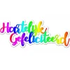 Sale Overig Taartdecoratie Hartelijk Gefeliciteerd 12st.