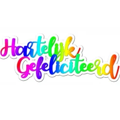 Sale Overig Taartdecoratie Hartelijk Gefeliciteerd 12st.