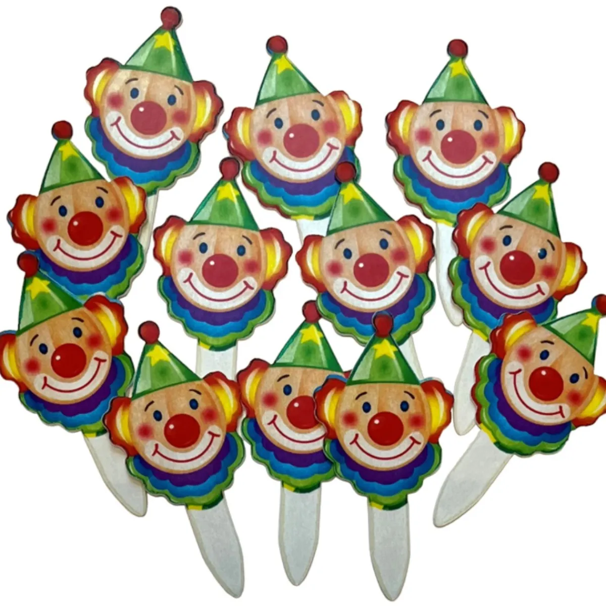 Hot Overig Taartdecoratie Prikkers Clown 12st.