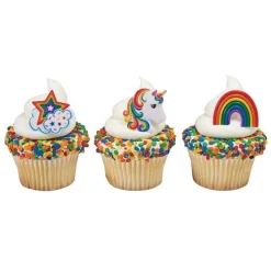 Overig Taartdecoratie Unicorn Ringen 12 stuks