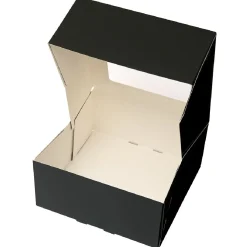 BrandNewCake Taartdoos met venster 19x19x9cm. Zwart 50st