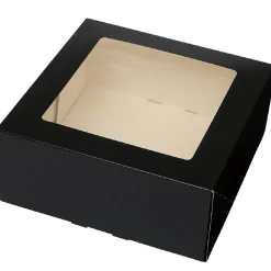 Hot BrandNewCake Taartdoos met venster 21x21x9cm. Zwart 3st