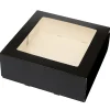 Hot BrandNewCake Taartdoos met venster 26x26x9cm. Zwart 50st