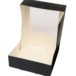 Hot BrandNewCake Taartdoos met venster 26x26x9cm. Zwart 50st