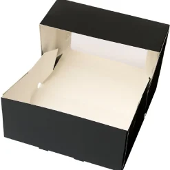 New BrandNewCake Taartdoos met venster 21x14x9cm. Zwart 50st