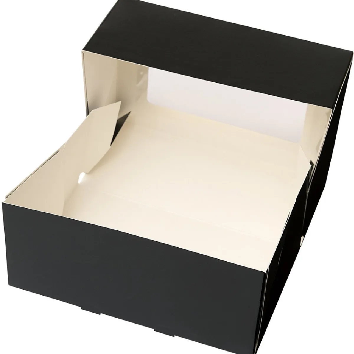 New BrandNewCake Taartdoos met venster 21x14x9cm. Zwart 50st