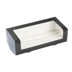 Best Overig Taartdoos met venster 26x12x7cm Zwart