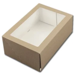 New BrandNewCake Taartdoos met venster 21x14x9cm. Kraft 3st