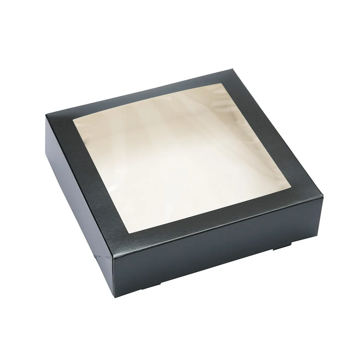 Best Overig Taartdoos met venster 19x19x5cm Zwart**