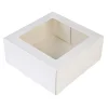 Discount BrandNewCake Taartdoos met venster 21x21x9cm. Wit 3st