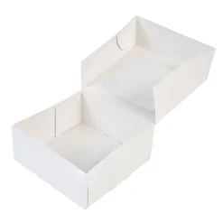 Discount BrandNewCake Taartdoos met venster 21x21x9cm. Wit 3st