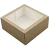 Sale BrandNewCake Taartdoos met venster 21x21x9cm. Kraft 3st