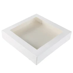 Discount BrandNewCake Taartdoos met venster 30x30x6cm. Wit 50st
