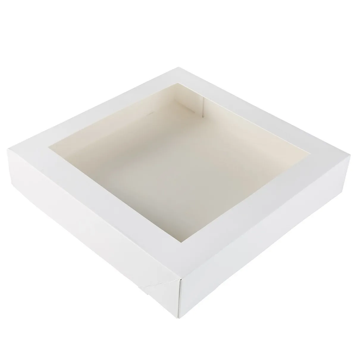 Discount BrandNewCake Taartdoos met venster 30x30x6cm. Wit 50st