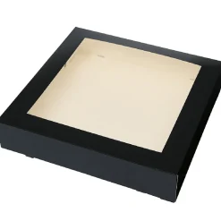 Hot BrandNewCake Taartdoos met venster 30x30x6cm. Zwart 3st