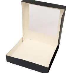 Hot BrandNewCake Taartdoos met venster 30x30x6cm. Zwart 3st