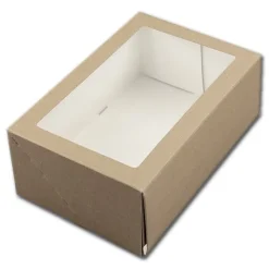 Clearance BrandNewCake Taartdoos met venster 21x14x9cm. Kraft 50st