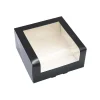 Clearance Overig Taartdoos met venster 19x19x9cm Zwart**