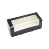 Outlet Overig Taartdoos Slof met venster 25x10x9cm Zwart**