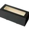 Best BrandNewCake Taartdoos Slof met venster 25x10x9cm. Zwart 3st
