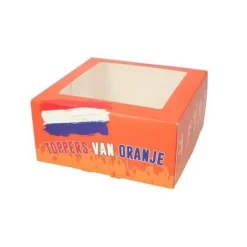 New Overig Taartdoos 19x19x9cm. Toppers van Oranje