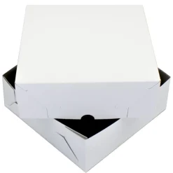 Overig Taartdoos Zwanenhals 25x25x9cm. Wit 10st