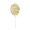 Sale Overig Taartkaarsje Happy Birthday Goud Glitter**