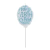 New Overig Taartkaarsje Happy Birthday Blauw Glitter**