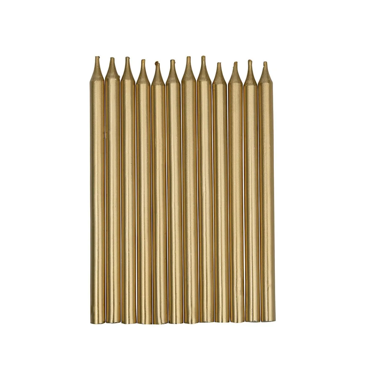 Clearance Overig Taartkaarsjes Lang Goud 12st.