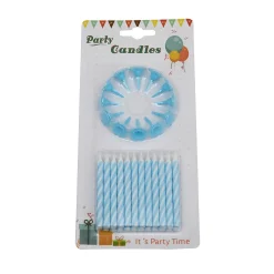 Outlet Overig Taartkaarsjes met houders Blauw 24st**