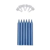 Overig Taartkaarsjes met houders Blauw 6st.**