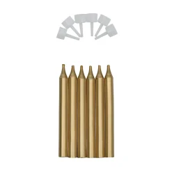 New Overig Taartkaarsjes met houders Goud 6st.