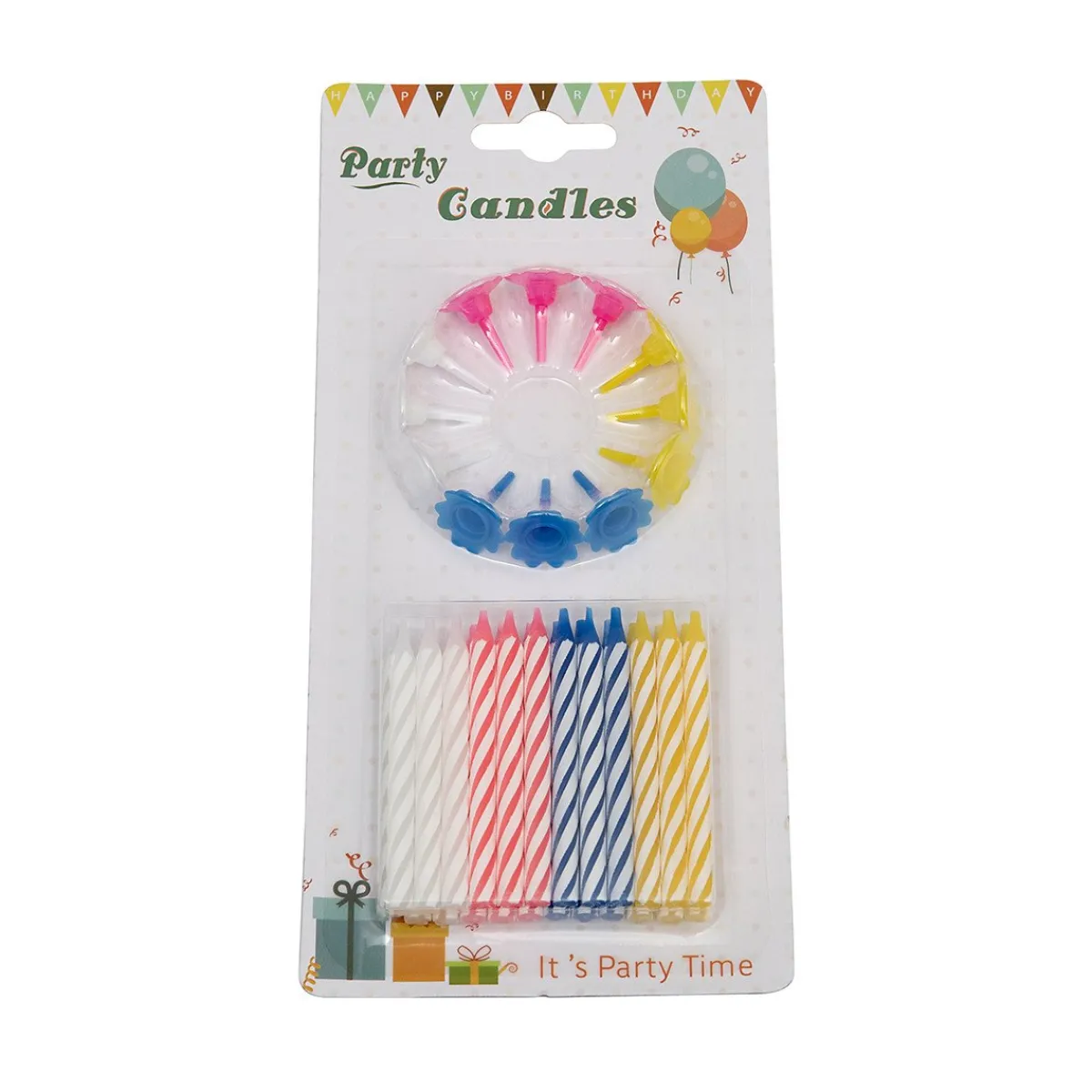 Sale Overig Taartkaarsjes met houders Multi 24st