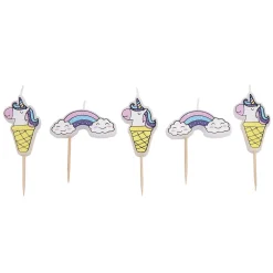 Online Overig Taartkaarsjes Unicorn & Regenboog**