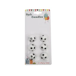 Overig Taartkaarsjes Voetbal 6st.