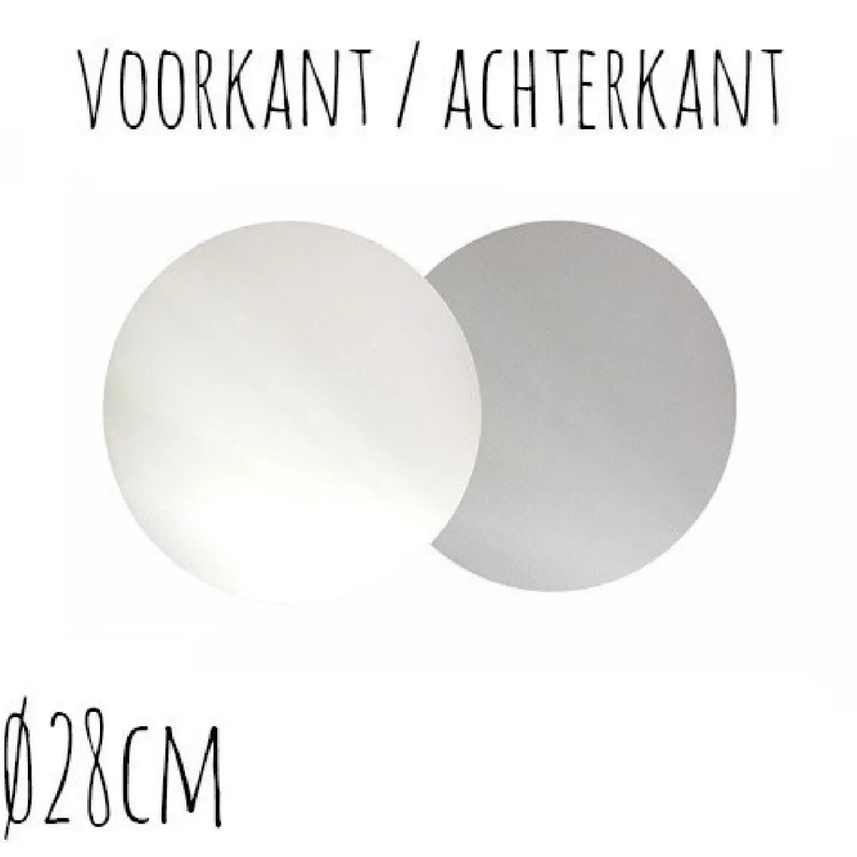 New BrandNewCake Taartonderzetter Wit / Zilver Ø28cm 10st.