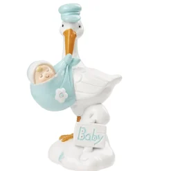 Discount Overig Taartopper Ooievaar Blauw Polystone 9cm